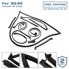 For 90-96 Corvette C4 Coupe Weatherstrip Kit Front Windshield Weatherstrip--6PC