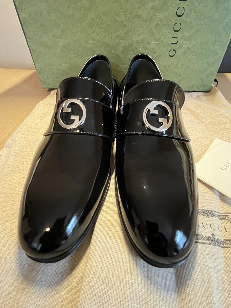 Authentic Gucci Classic Loafers Patent Leather Men\'s Size 7.5 Gucci Loafer Patent Leather Casual Shoes for Men for sale | eBay main image 4
