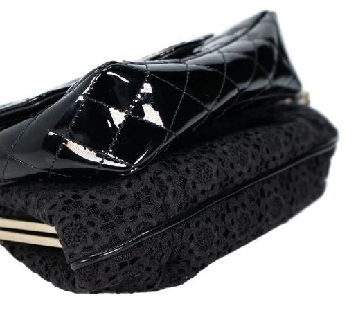 Bolso doble Chanel charol y encaje Foto 3 de 4