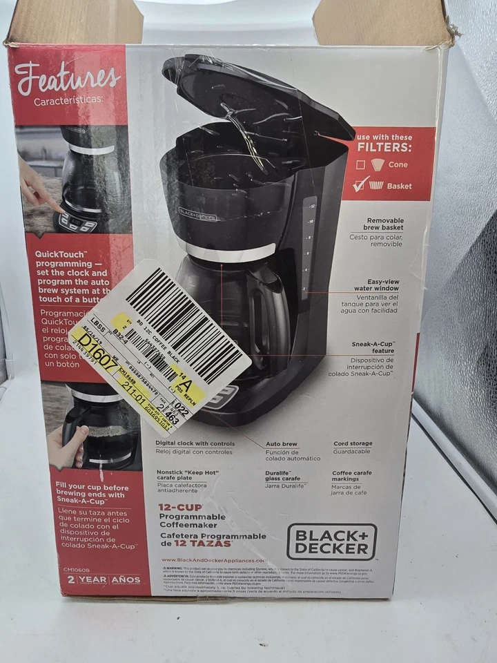 Black decker 12-cup programmable coffee maker - Image 2 of 4