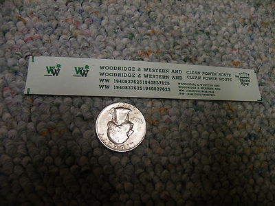 Herald King decals HO Woodbridge and Western Clear Power Route green  ZZ230