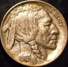 1916-D Buffalo Nickel Choice/Gem BU Uncirculated Full Horn