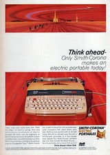 1965 Smith Corona Electric Typewriter Original Color Print Ad thumbnail
