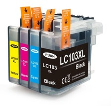 4 PK LC103XL Ink Cartridge For Brother LC-103 MFC-J470DW MFC-J475DW MFC-J870DW