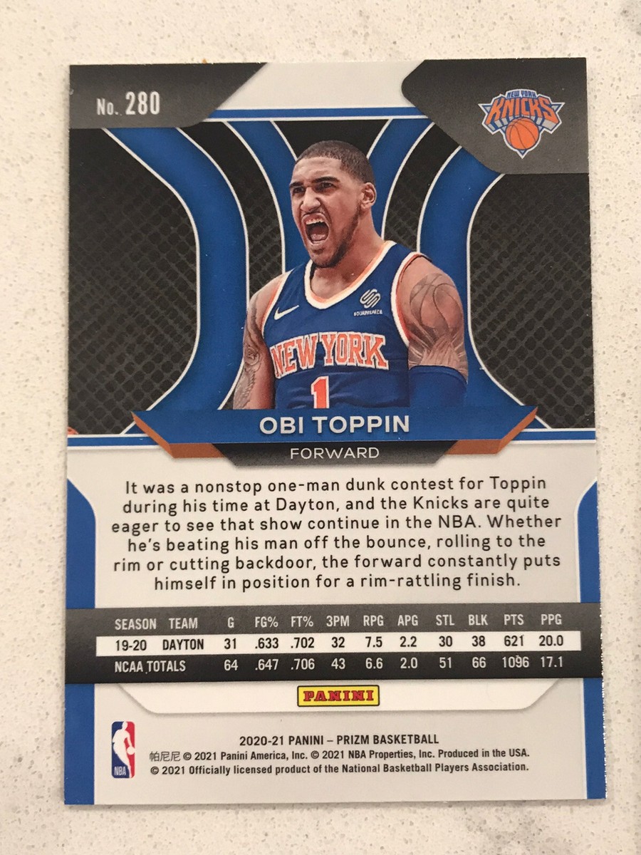 NBAカード OBI TOPPIN / TYSON BECK 4/99 OBI TOPPIN 2020-21 Panini Prizm Basketball Rookie Card #280
