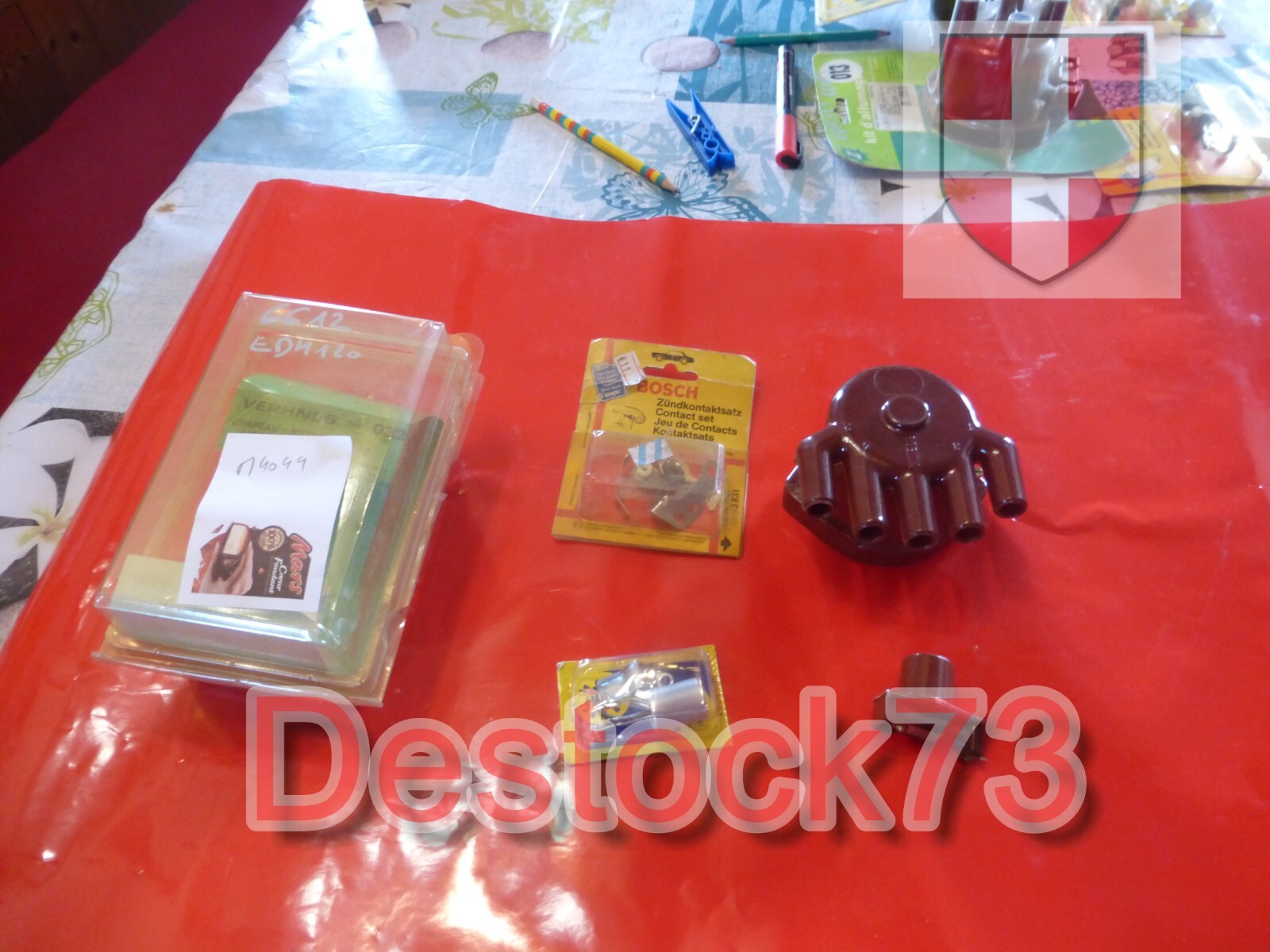 Kit d'allumage avec tête, rotor, rupteur et condensateur pour Fiat 127 et Panda 45
