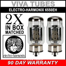 Brand New Current Matched Pair (2) Electro-Harmonix 6550 Ceramic Vacuum Tubes