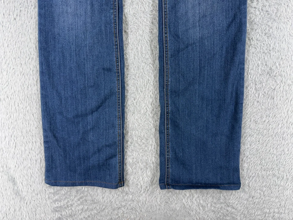 Pantalones de mezclilla Celebrity rosa para mujer 25 azules corte bootcut tiro bajo algodón 25x30 Foto 2 de 4