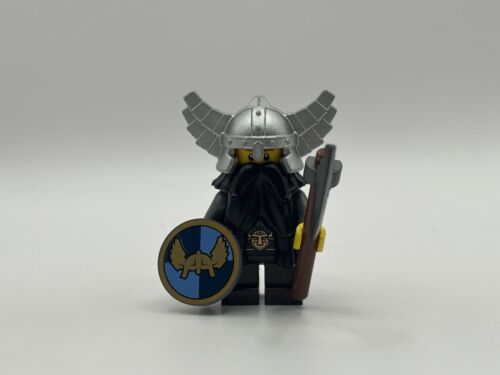 Lego Dwarf beard copper helmet & shield Fantasy Era Castle minifigure Lot - Picture 1 of 2