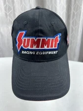 Summit Racing Equipment Black Cap Hat Red White Blue accents 40 Years patch EUC