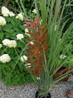 Edelrost Gartenstecker Farnblatt Edelrostblume Metallblume Blume Rost Garten