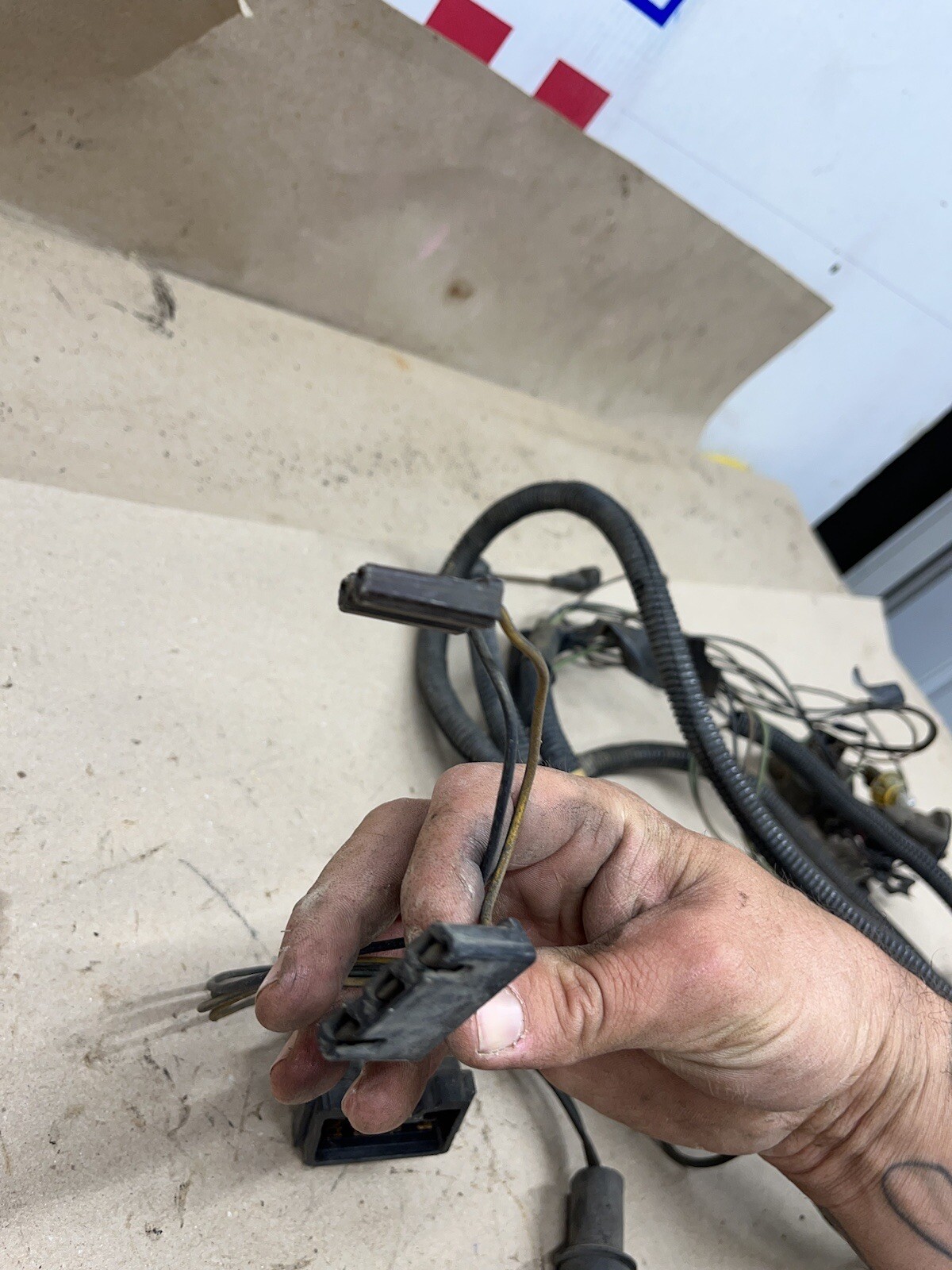 1967 68 70 1972 CHEVROLET GMC C10 K10 under hood headlight wire wiring