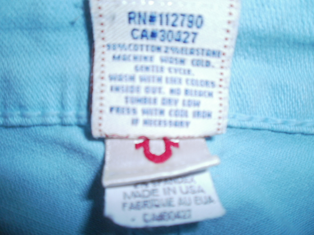 TRUE RELIGION  JOEY AQUA WOMANS JEANS SIZE 24