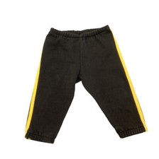 Quadro Vintage Striped Black & Yellow Sweat Pants Made In USA Best Fit Size 12 M