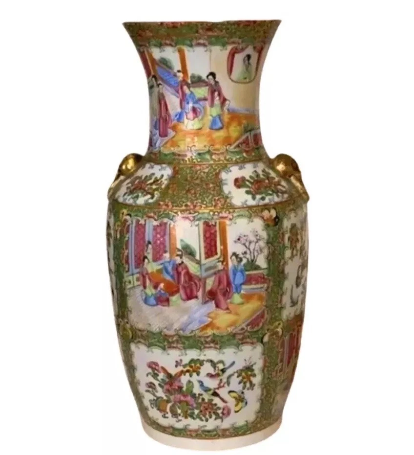 陶瓷粉红色1850-1899 中国古董花瓶| eBay