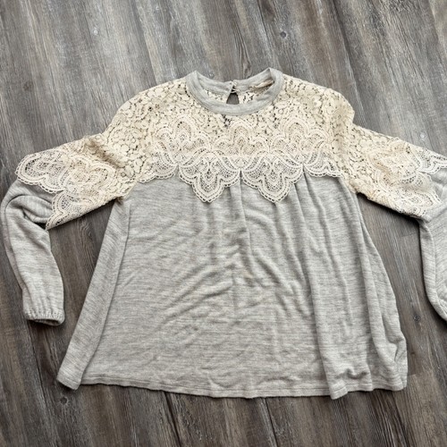 Altar'd State Women's Medium Long Sleeve Lace Top - Picture 5 of 5