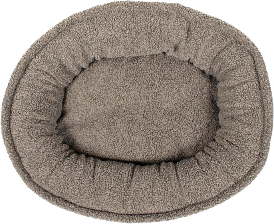 Dog Comfy Cup Pet Bed Faux Suede Round Washable Cover Small 27in Green - Image 4 of 4