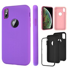 For Apple iPhone X XR XS Max Hybrid Thin Shockproof Soft Silicone Bumper Case