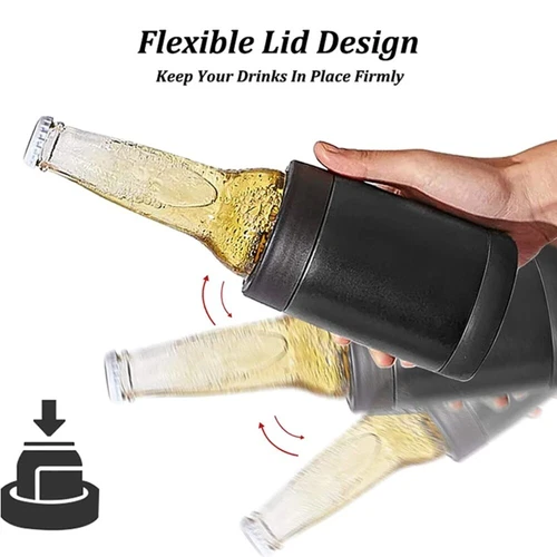 Beer Bottle and Can Cooler with Beer Opener Slim Can Cooler Beer Bottle Holders - Picture 6 of 31