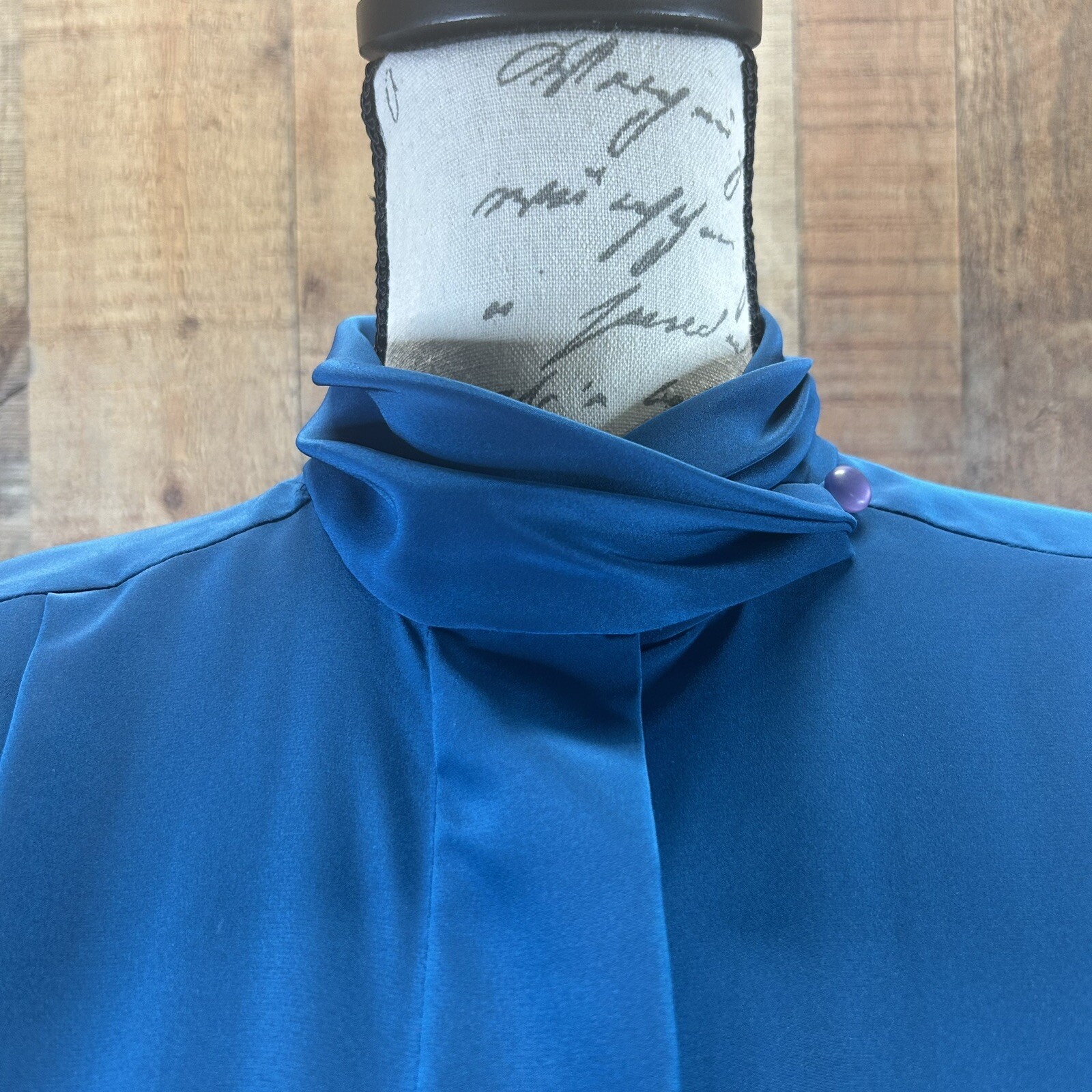 VTG Pendleton Women’s Polyester Button Down Blue … - image 2