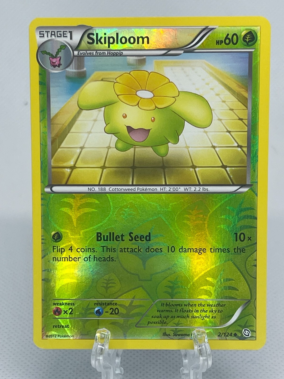 Pokemon TCG Skiploom 2/124 Reverse Holo B&W Dragons Exalted 2012 English NM