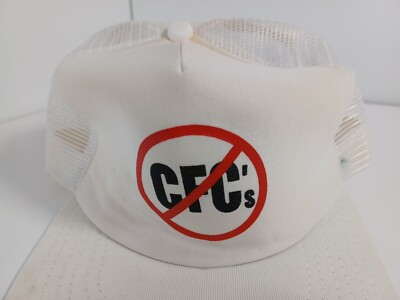 Vintage New Era CFC Snapback Hat Cap - White - Size Medium Large