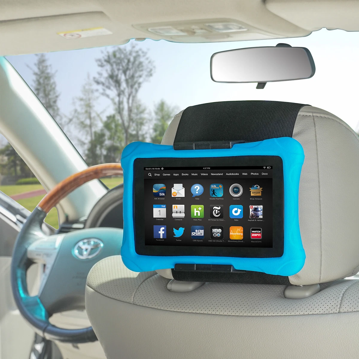 TFY Universal Fire Tablets Car Headrest Mount Holder for 7 - 10 Inch Kindle Fire