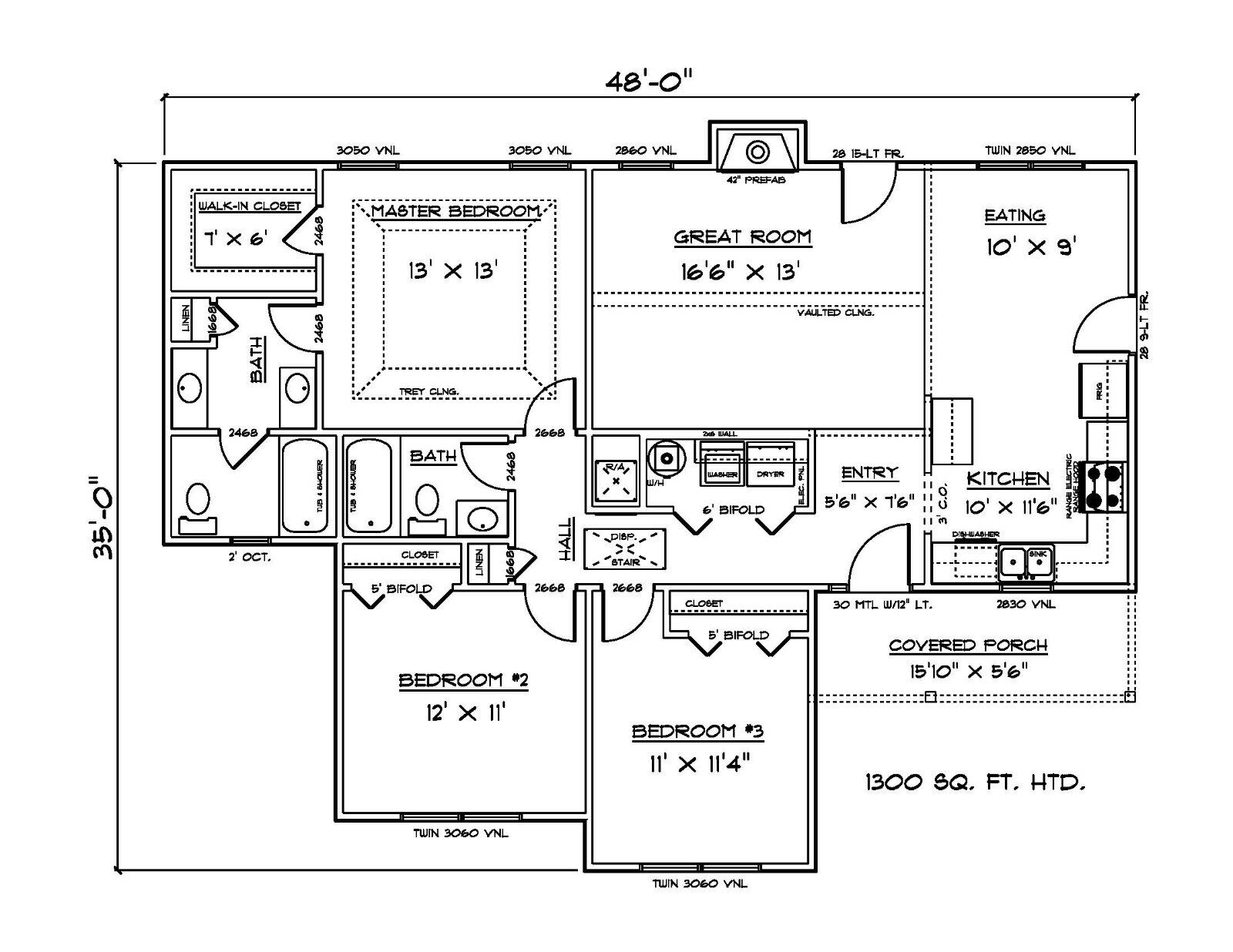 House Plan Pdfs For 1300 Sq Ft 3