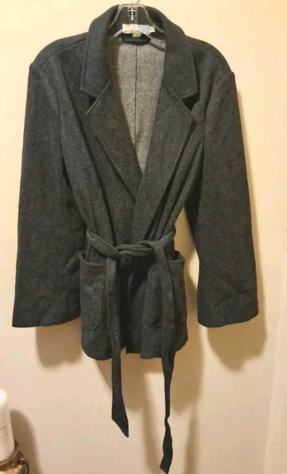 Blazer de madera con botones talla 14 precioso gris Foto 3 de 3
