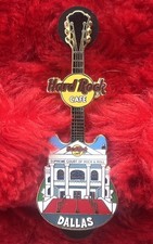Hard Rock Cafe Pin Dallas Facade series, guitar hat, lapel logo Texas