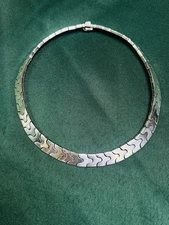 105g VTG Taxco Mexico Heavy Modernist Articulated Link Necklace Sterling Silver