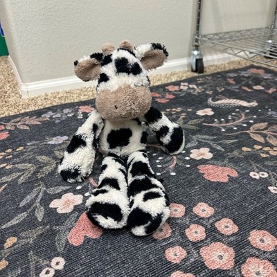 Jellycat Merryday Cow Stuffed Plush Black White Rare Discontinued