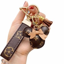 Designer Keychain Luxury Bear Brown Gold Keys Fob Holder Decoration Practical