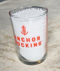 ANCHOR HOCKING 5 oz. Graduated MEASURING GLASS Tempered Jigger Shot MultiTool