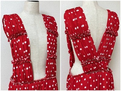 COMME des GARÇONS Polyester Polka Dot Hanging Jumper Skirt Dress