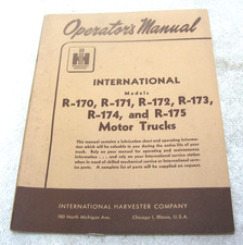 1953 International Ih Truck R 170 171 172 173 174 175 Operators Manual Original