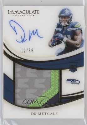 2019 Panini Immaculate Premium Rookie 12/99 DK Metcalf RPA Patch Auto RC 3f2
