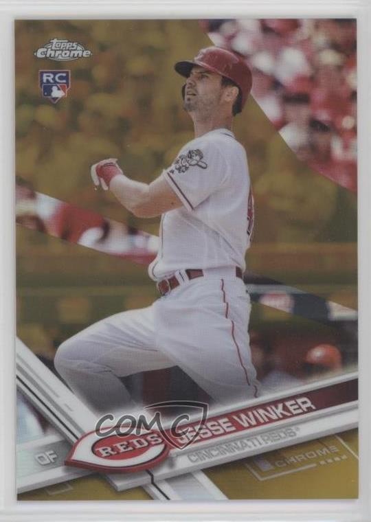 2017 Topps Chrome Update Gold Refractor /50 Jesse Winker #HMT31 Rookie RC 3p9