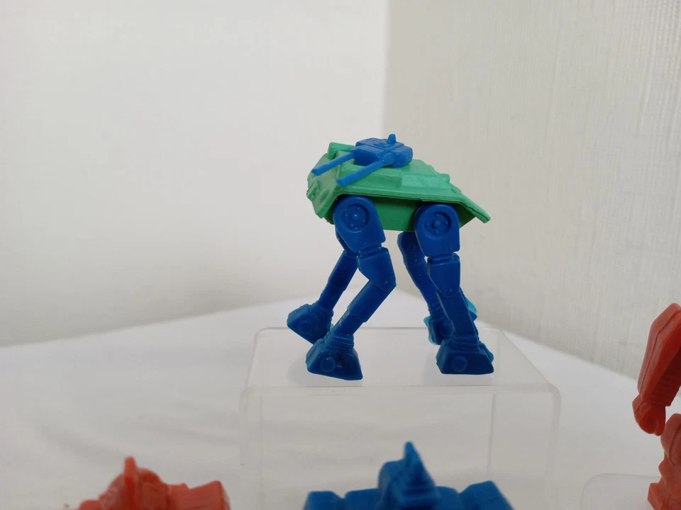 Vintage Figures Battle of The Bi-trons Red Blue Robot Transformers & AT Walker? - Image 2 of 4