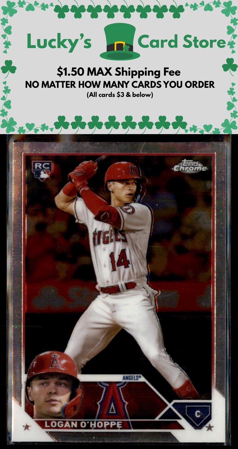 2023 Topps Chrome #188 Logan O'Hoppe Rookie