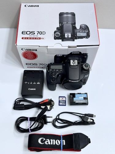 Digitalkamera Canon EOS 70D 20.2 MP / Full HD Video SLR - nur 5364 Auslösungen