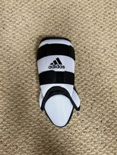 Adidas Pro Series Baseball Batters Hitters Shin Foot Leg Guard White Black