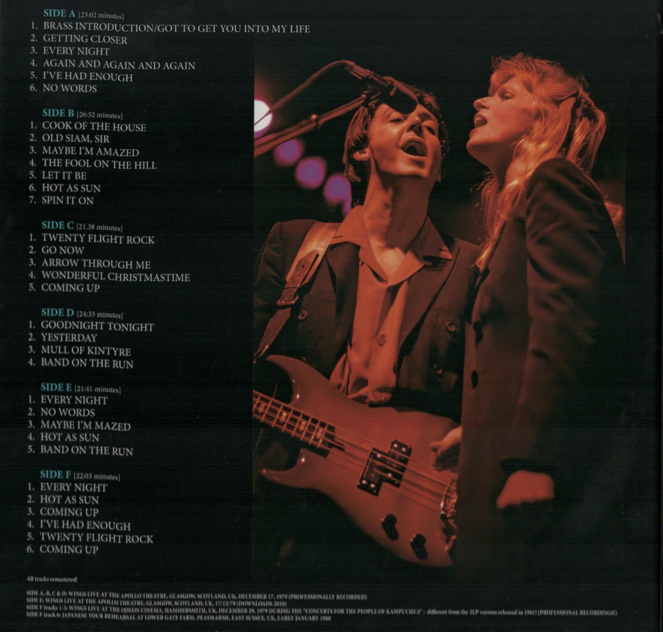 WINGS - Over Glasgow 1979 + rare Box mit 3 LP`s - Bild 2 von 4