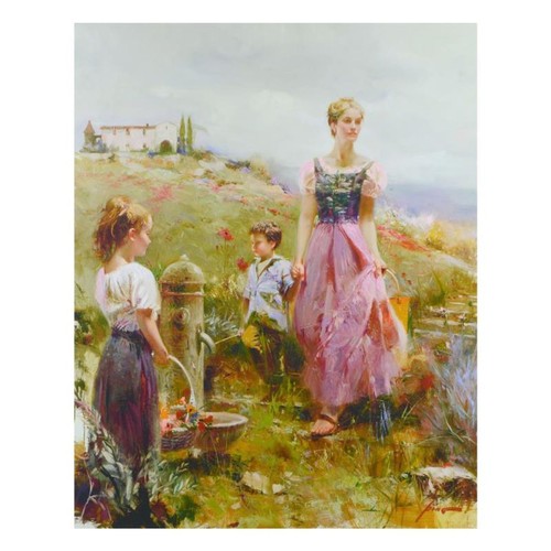 Pino (1939-2010), "The Fountain of Life" Limited Edition Hand Embellished Giclee