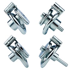 Cylinder Inverted Flat Male Chastity Cage Device with Metal tube SM Adult