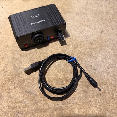 Portable M-20 Microphone Preamp Dynamic 48v Studio Mic Gain Pro Audio Squipment