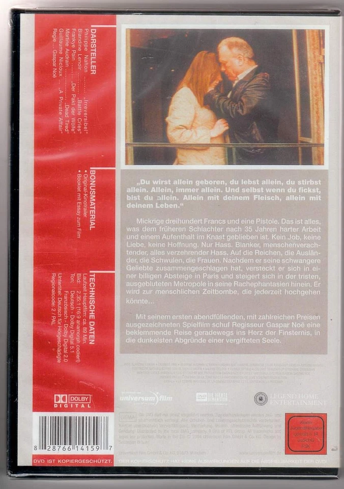 "MENSCHENFEIND" - Gaspar Noé - Drama Klassiker - Kino Kontrovers - DVD neu/OVP - Bild 3 von 3