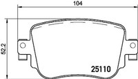Bremsbelagsatz, Scheibenbremse P 85 135 Brembo FüR Audi VW Seat