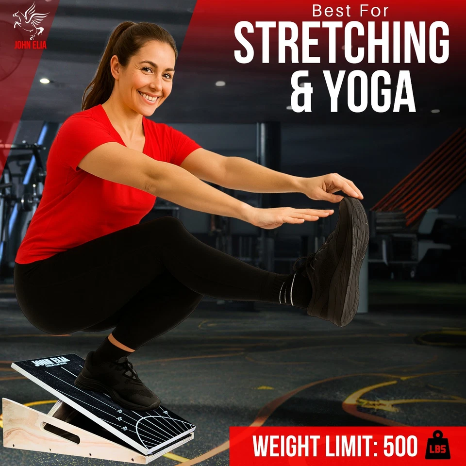 Tabla inclinada para camilla de pantorrilla - Tabla inclinable de madera cuña elástica para pantorrilla Foto 3 de 4