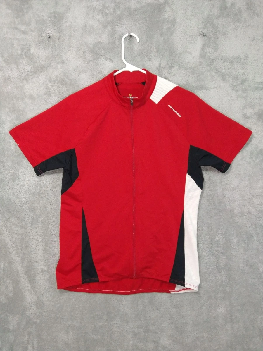 Maillot Cycliste Homme Cannondale – Rouge, Manches Courtes, 1/4 Zip – Vintage Saeco – Taille XXL